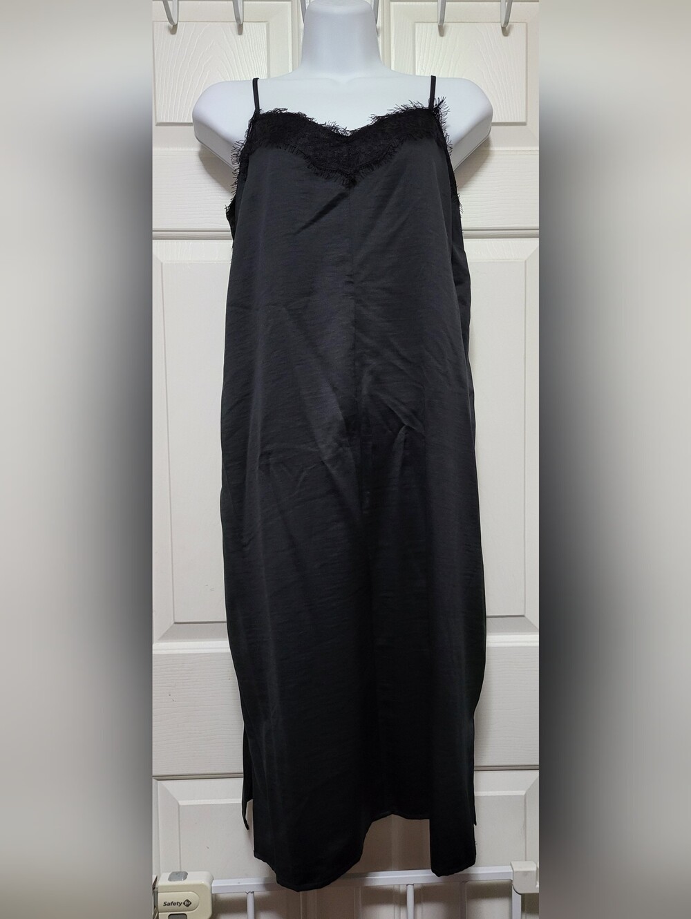 Candie's Black Midi Skirt with Clean Straight Cut